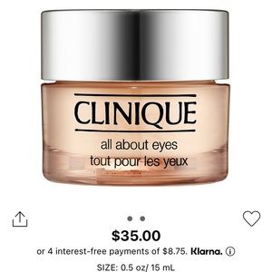Clinique All About Eyes- .5 oz/ 15 ml Full Size